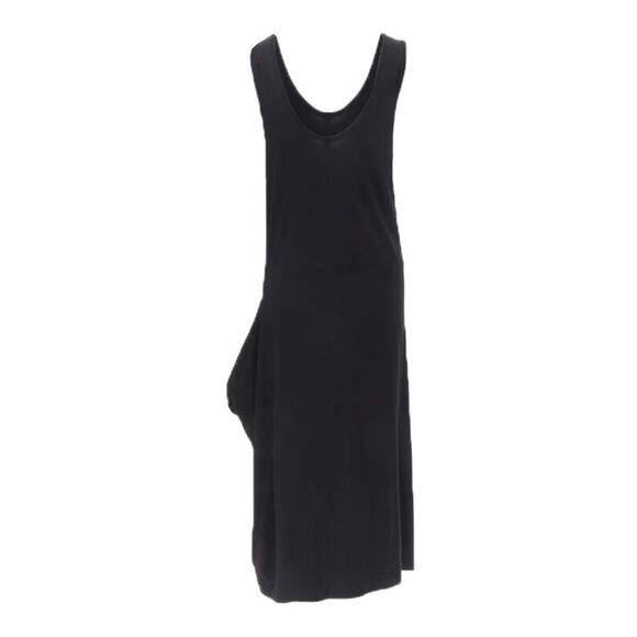 COMME DES GARCONS 1980s Vintage draped cut out detail scoop neck midi dress - Picture 5 of 7